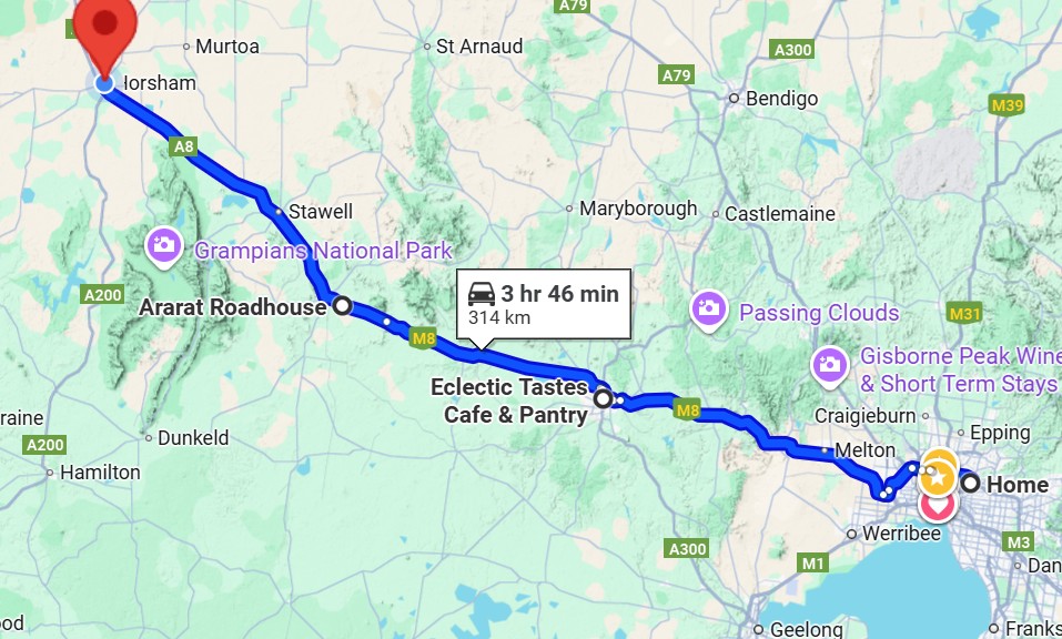 Day 1 – Melbourne to Horsham